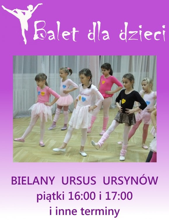 Balet dla dzieci w wieku 3,5  8 lat.